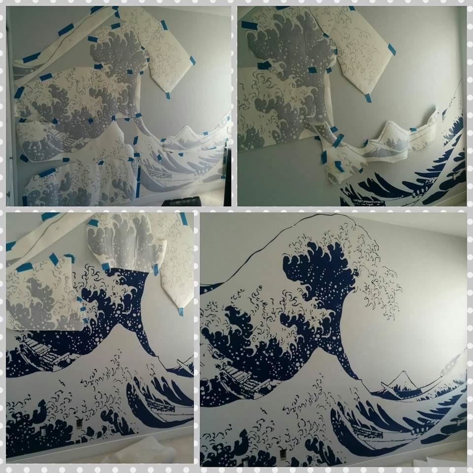 Japanese The Great Wave Off Kanagawa by Hokusai Wall Decal. Stickerbrand #363