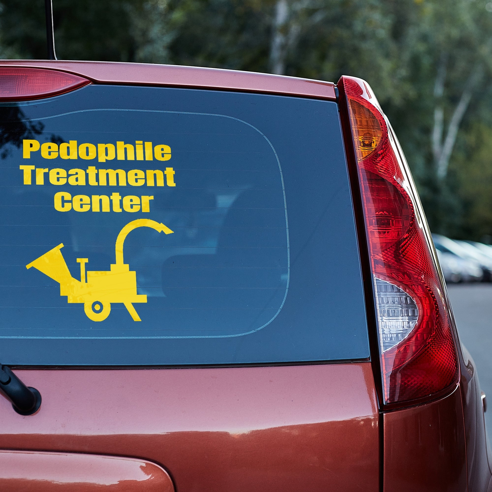 Pedophile Treatment Center vinyl decal