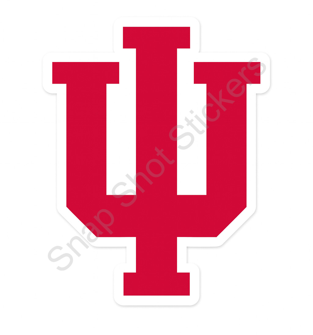 Indiana Crimson IU Style Vinyl Decal Sticker | Weatherproof | College Letter