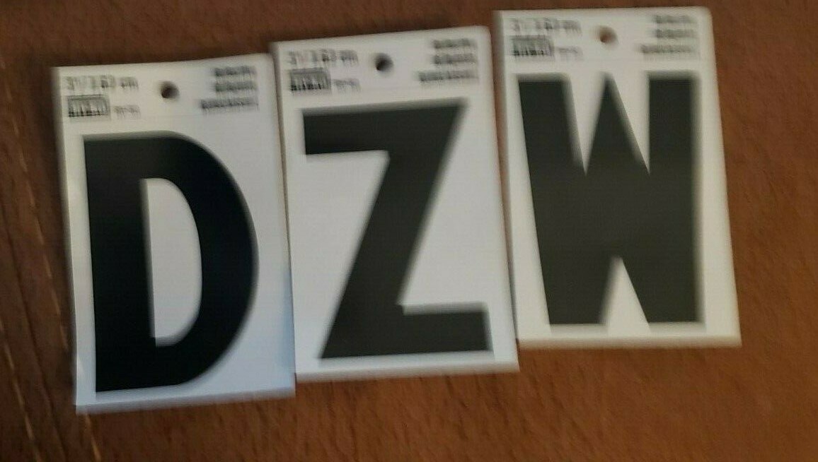 Hy-Ko 3" Reflective Vinyl Letter Self-Adhesive Sticker See info for availability