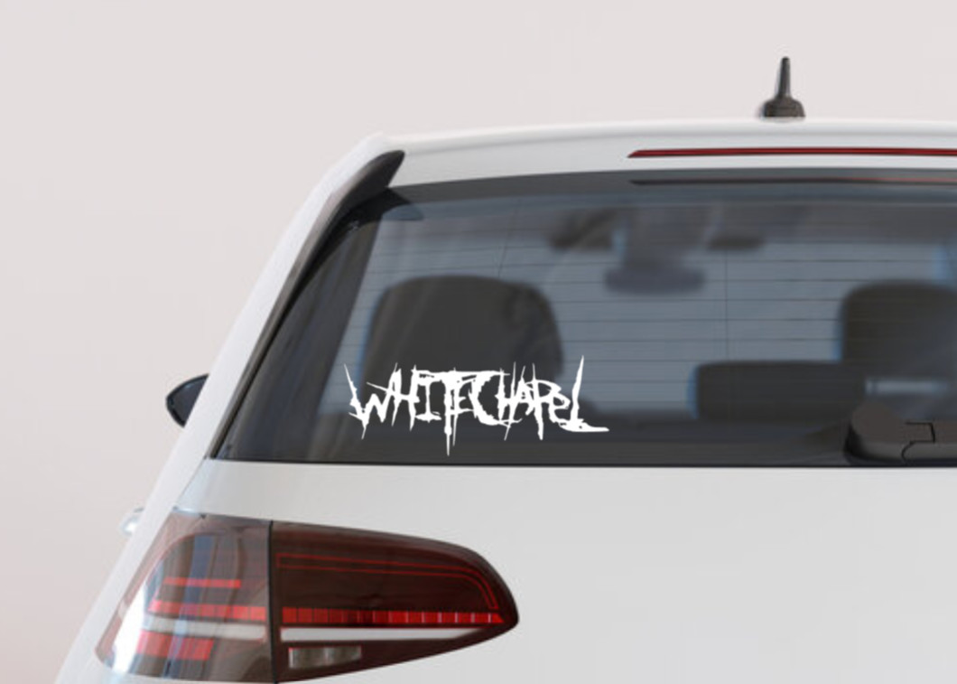 White Chapel Car Decal Vinyl Band Logo Glossy Bumper Sticker Death Core Metal