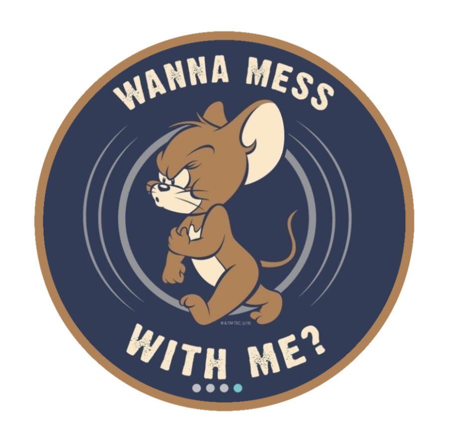 Mouse – (Wanna Mess With Me) – 4" Vinyl Decal Car Truck Cooler Laptop Trailer 25