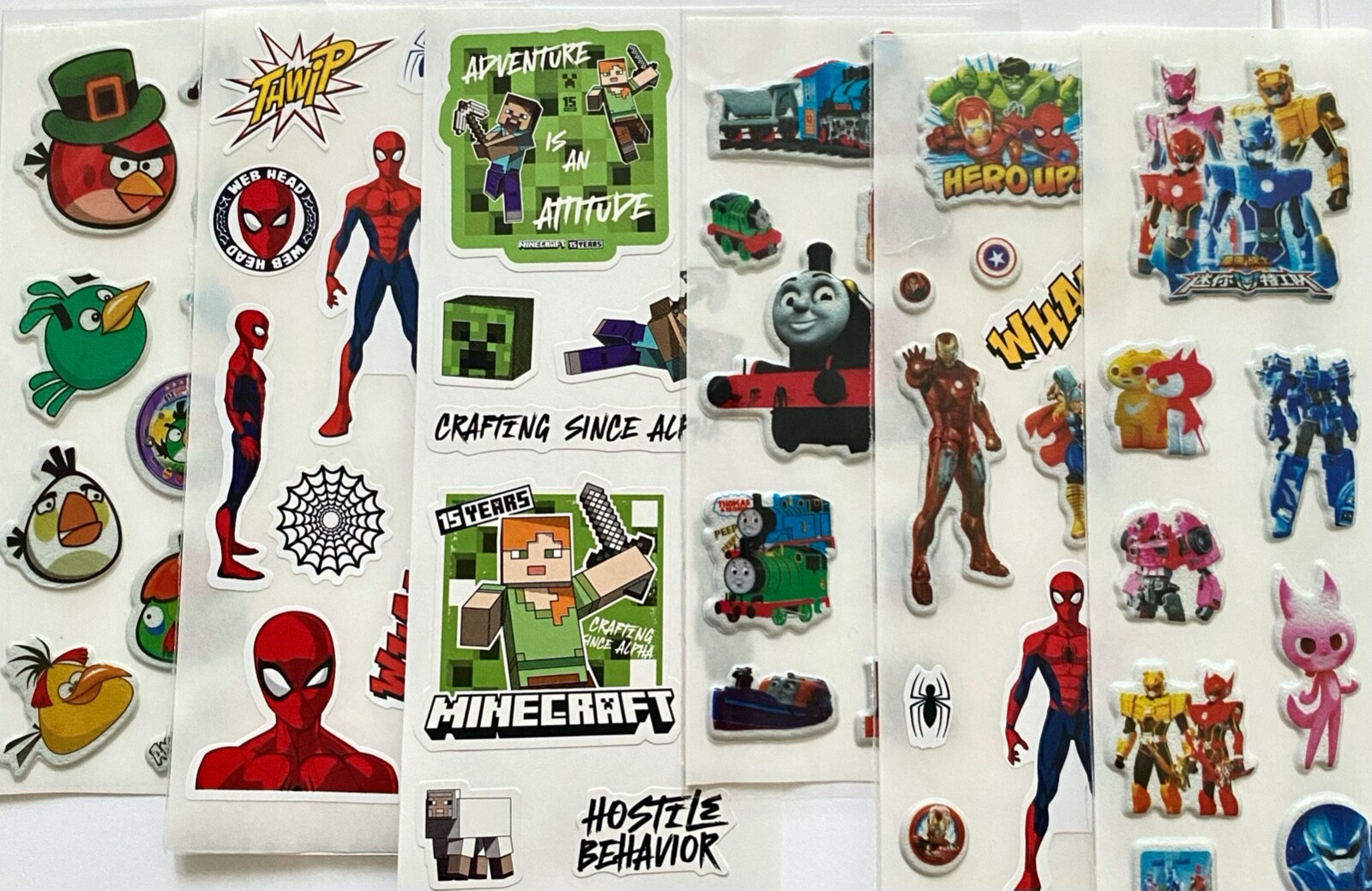 349+ STICKER LOT STITCH GARFIELD SPIDERMAN KUNG FU PANDA HELLO KITTY WEDNESDAY +
