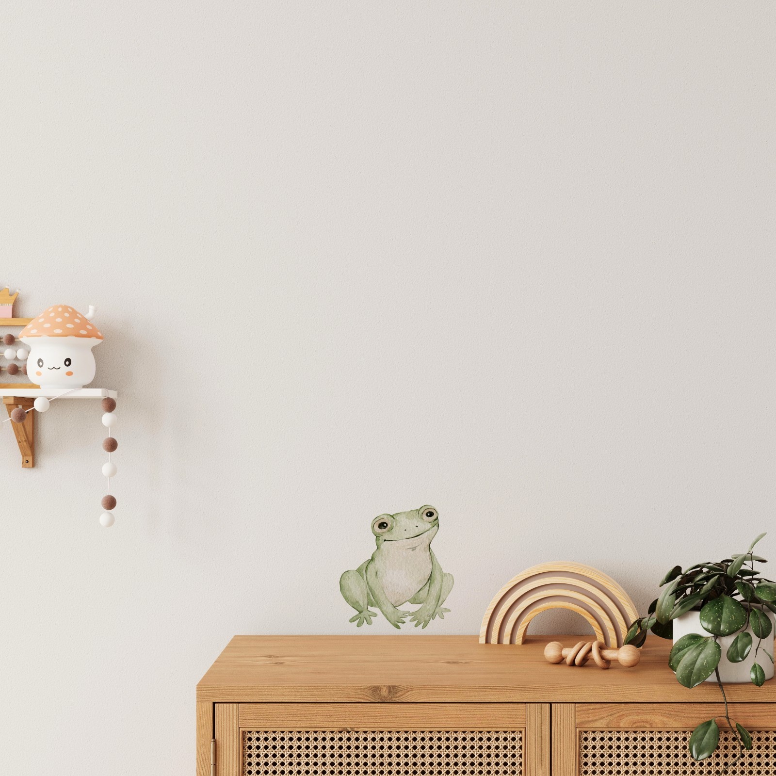18" Frog Wall Decal, Forest Animal Wall Sticker, Woodland Kids Room Decor