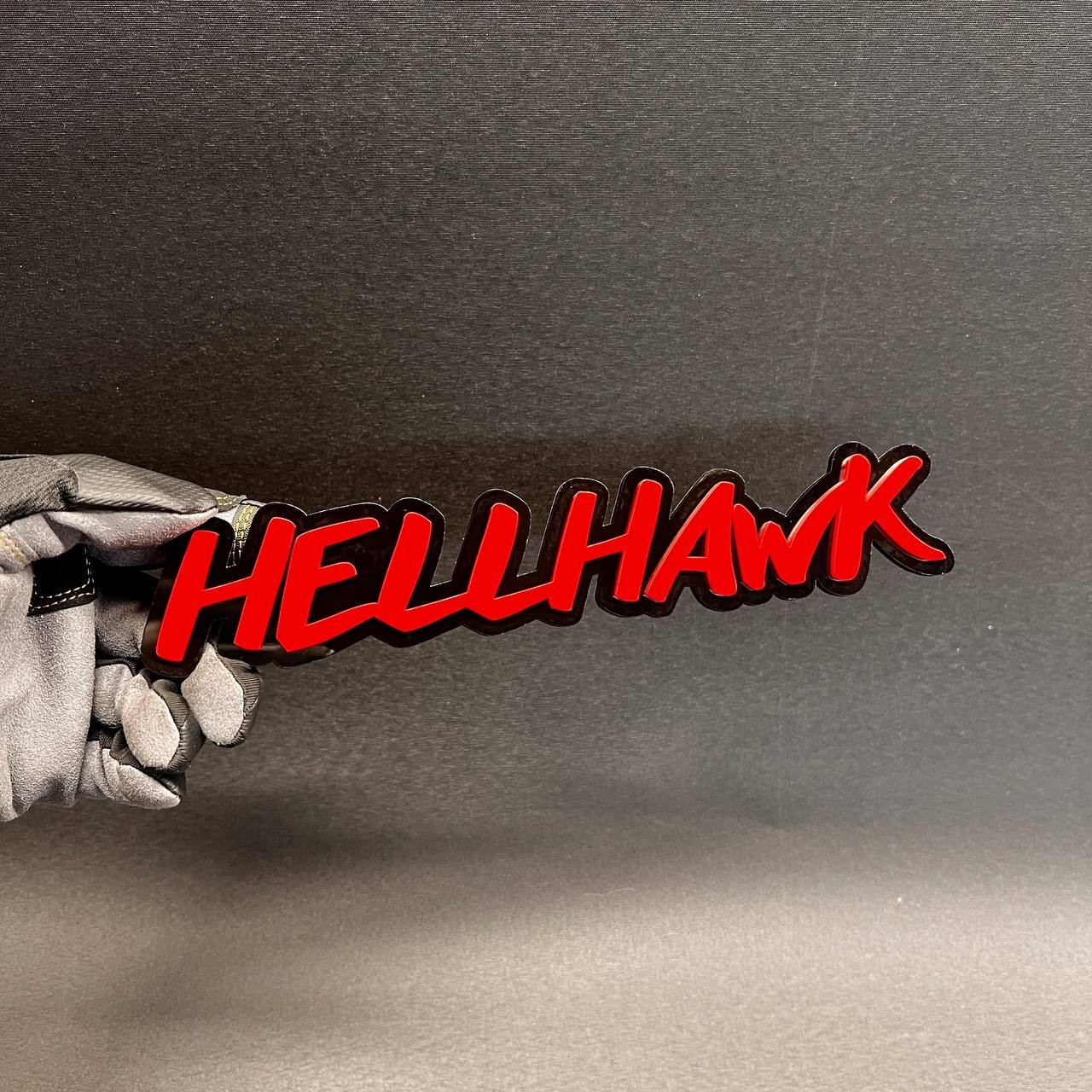 1X hellhawk Custom 3D Text Car Badge Fender Emblem Tailgate Toolbox Decal