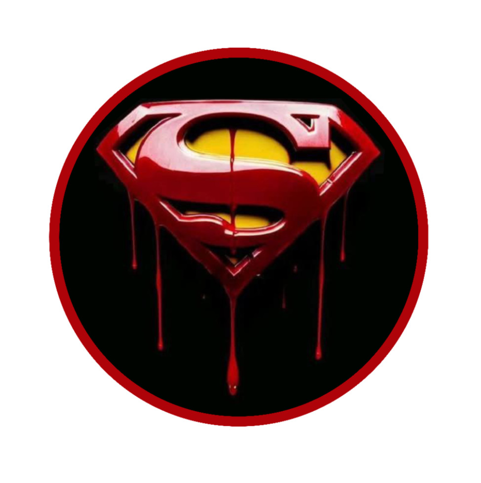 Superman (Blood Logo) 4" Vinyl Decal Handmade Vehicle Cooler Laptop Decor Cup 26