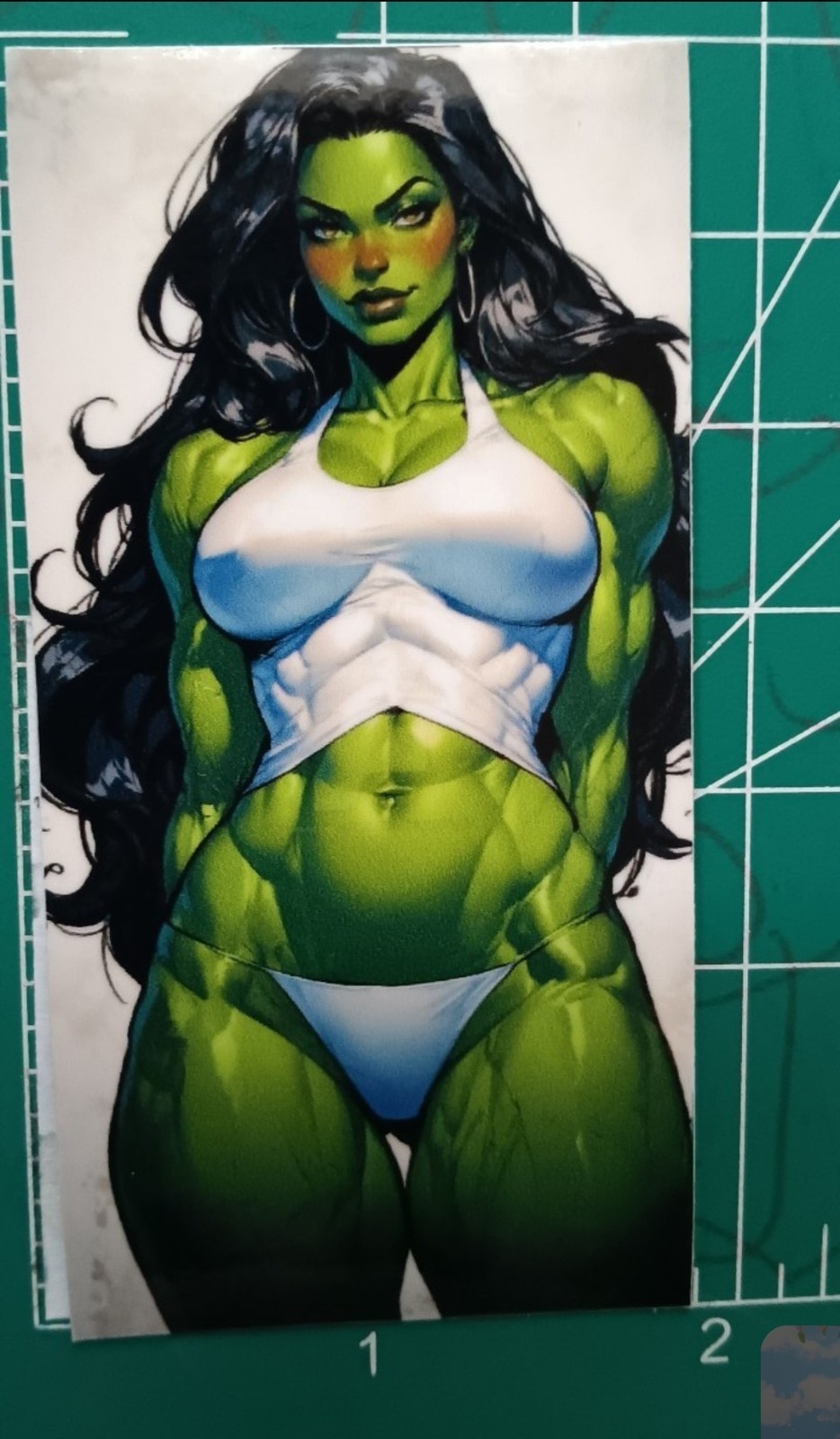 MARVELS: SHE HULK X VYNIL HIGH-GLOSS STICKER X 3X2 INCHES STICKER X