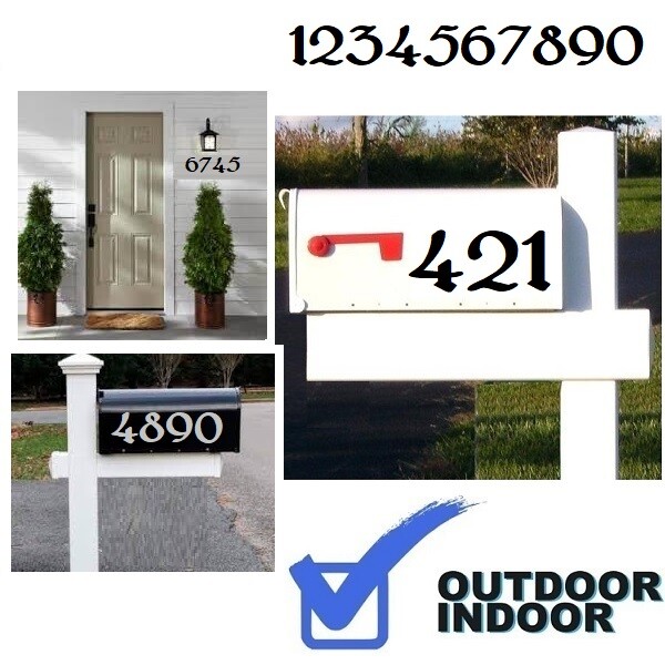 Mailbox Address locker Numbers Decal Sticker Window Door Wall Sign – BRIDGNORTH