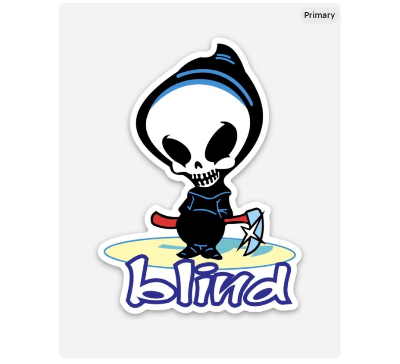 3” Blind Skateboards Sticker Vinyl Decal Matte Finish Dishwasher Safe