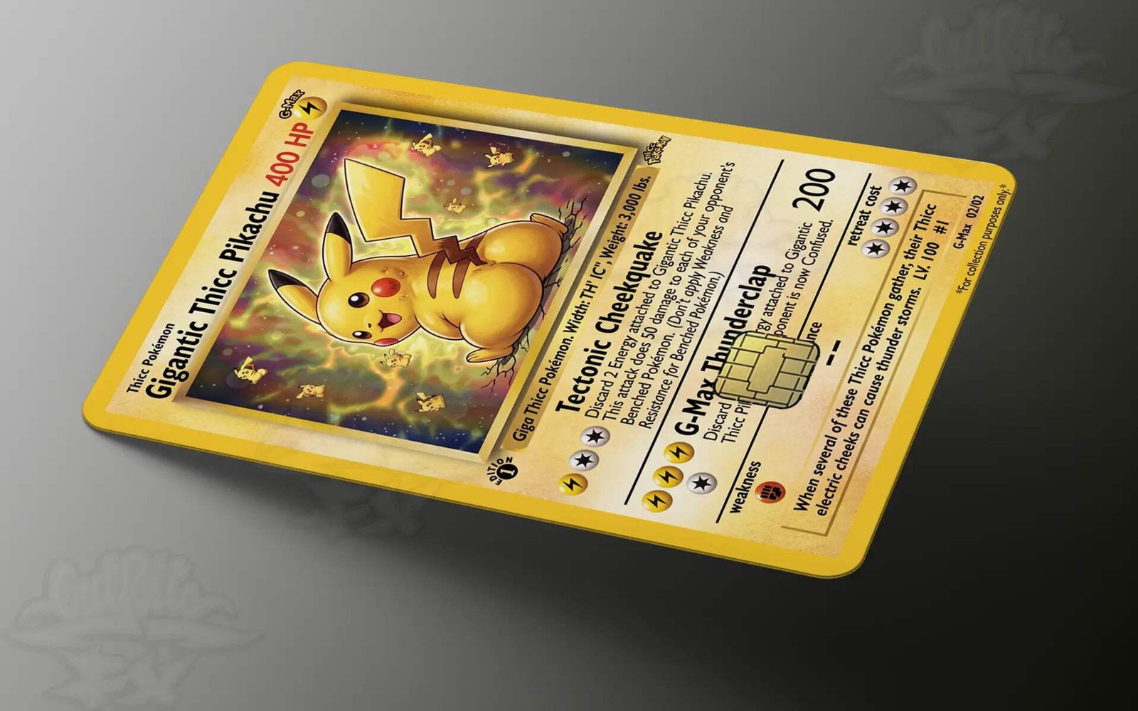 Gigantic Electric Mouse Meme Credit Card Skin – Funny Parody Card Cover