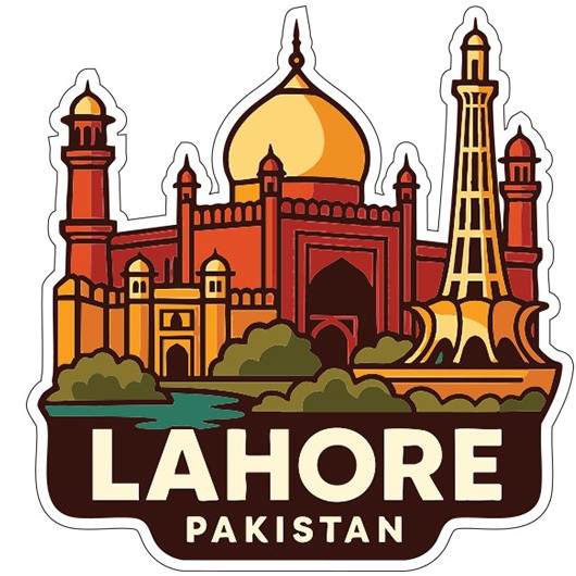 Lahore Pakistan Sticker Decal Vinyl Die-Cut City Skyline Landmark Design