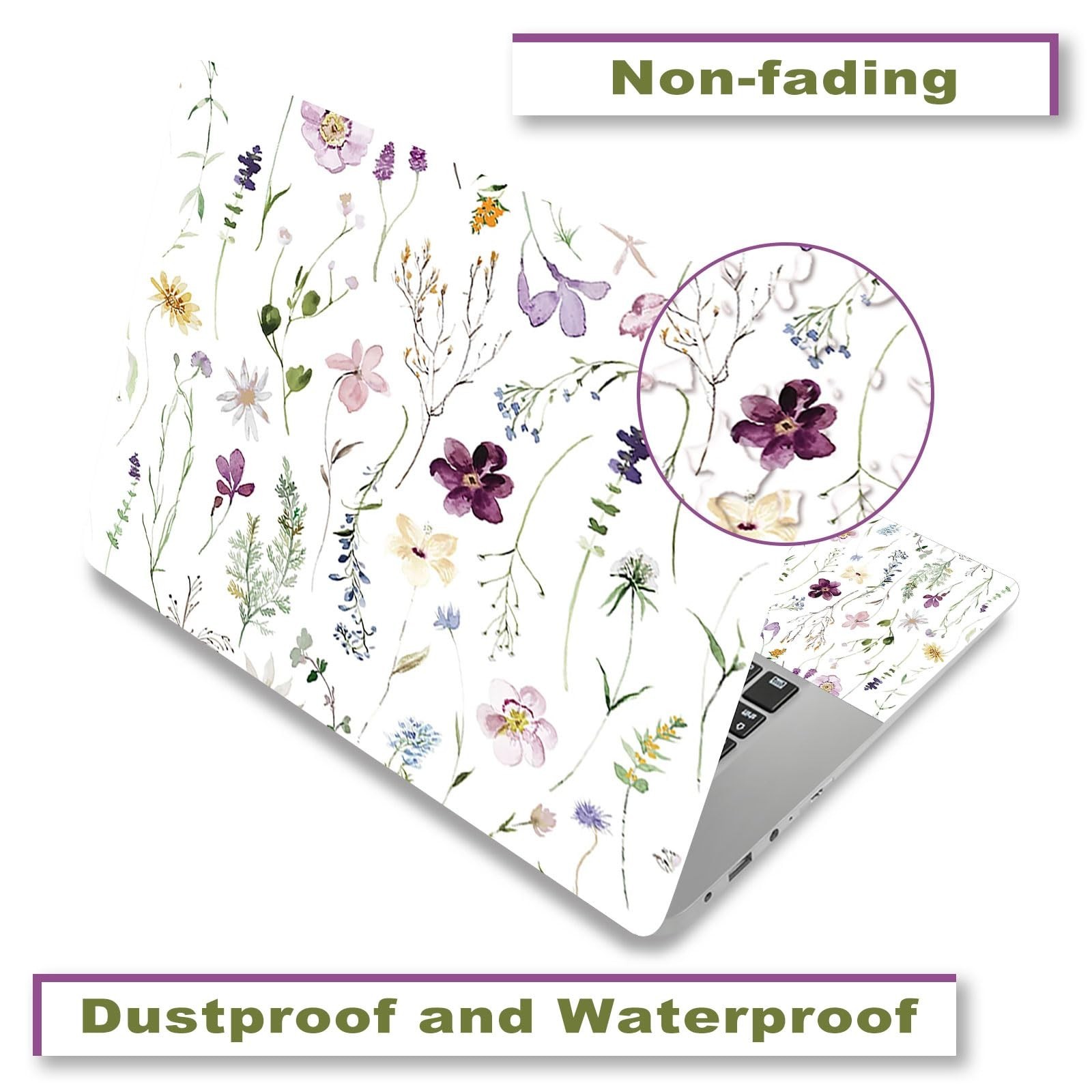 Laptop Decal Sticker Skin Cover, 12" 13.1" 13.3" 14" 15" 15.4" 15.6" Laptop N…