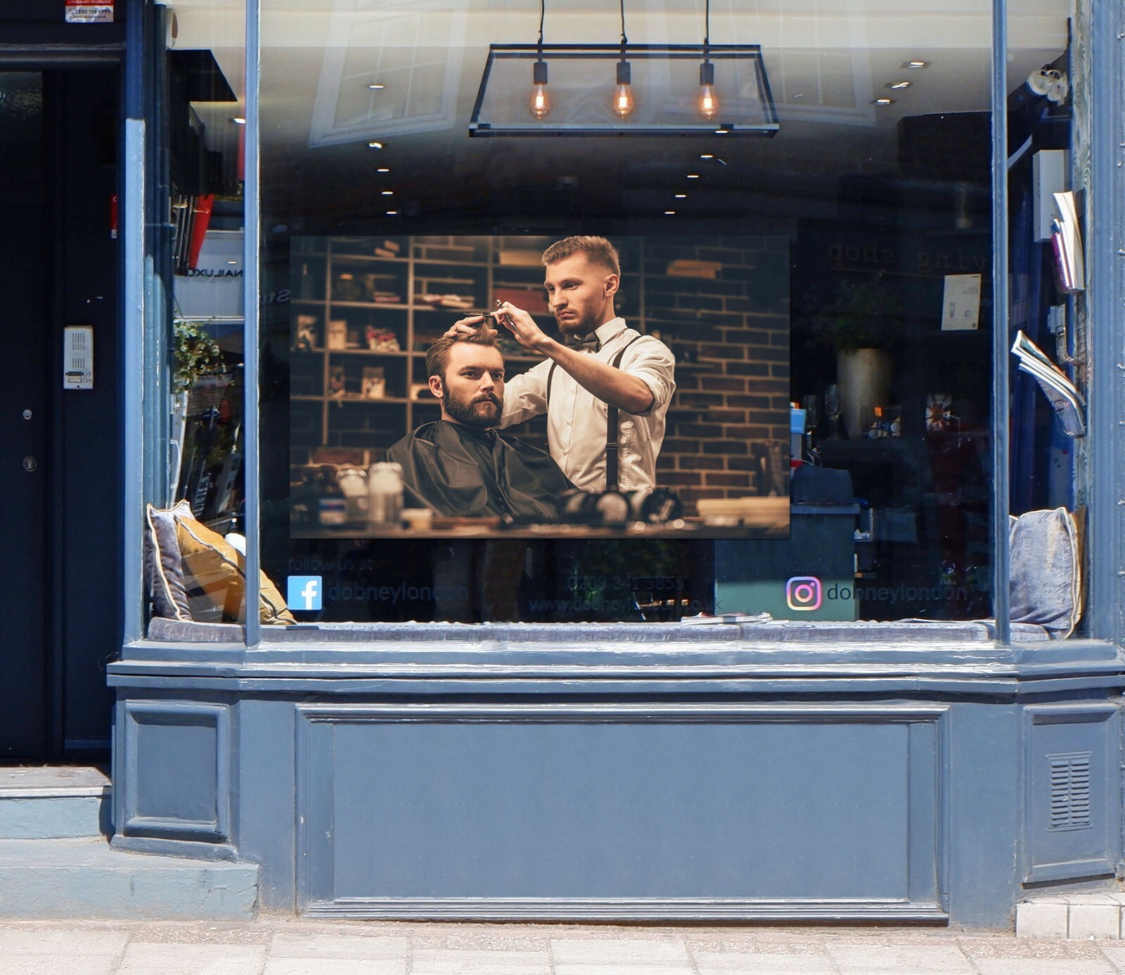 3D Man Hair Cut A602 Barber Shop Window Stickers Vinyl Wallpaper Wall Murals Amy