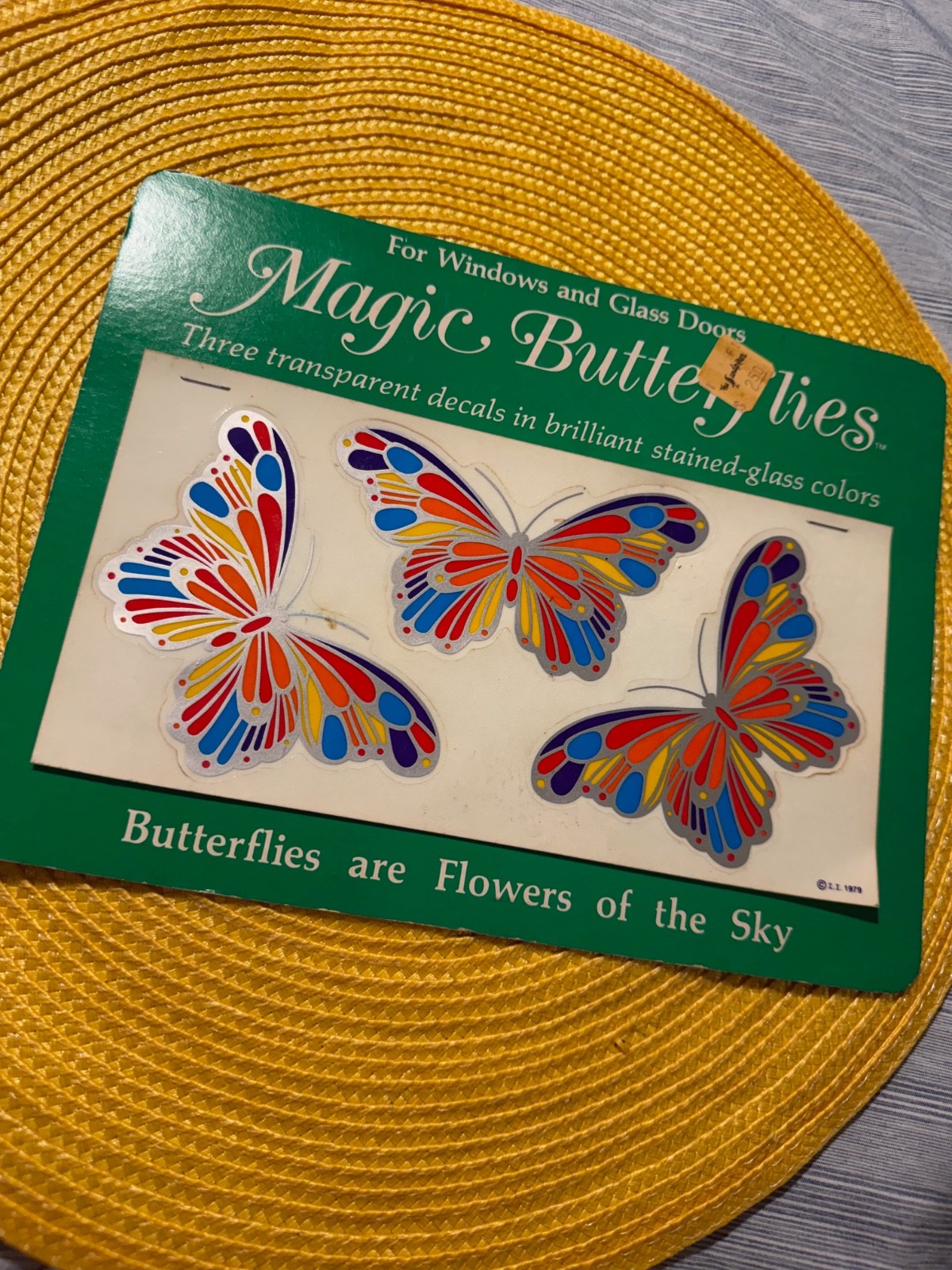 1979 Illuminations Rainbow Light Transparency Hummingbird/Butterflies Decals