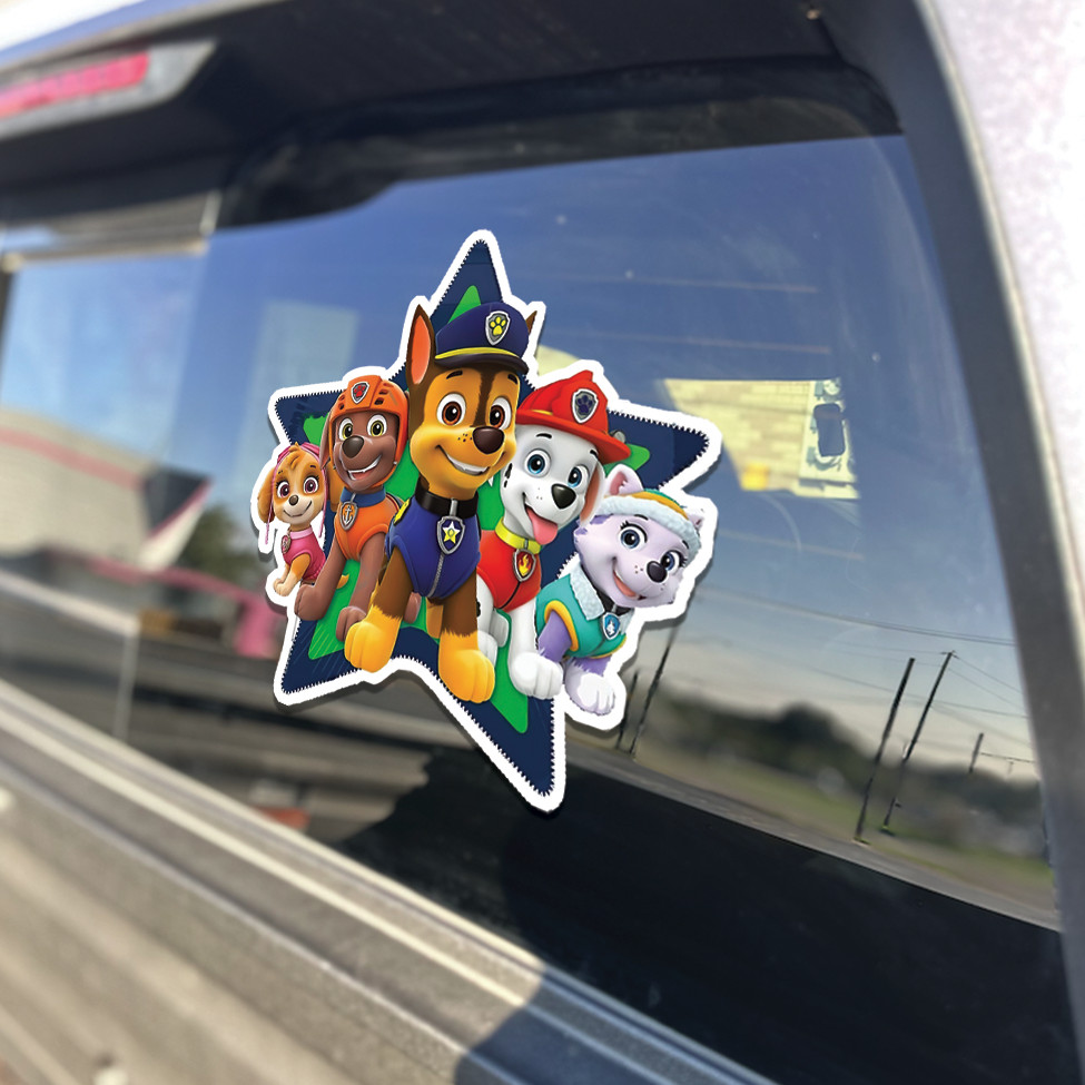 Paw Patrol Decal Kids Sticker for Windows Wall Bumper Car Truck Room Gift Decor