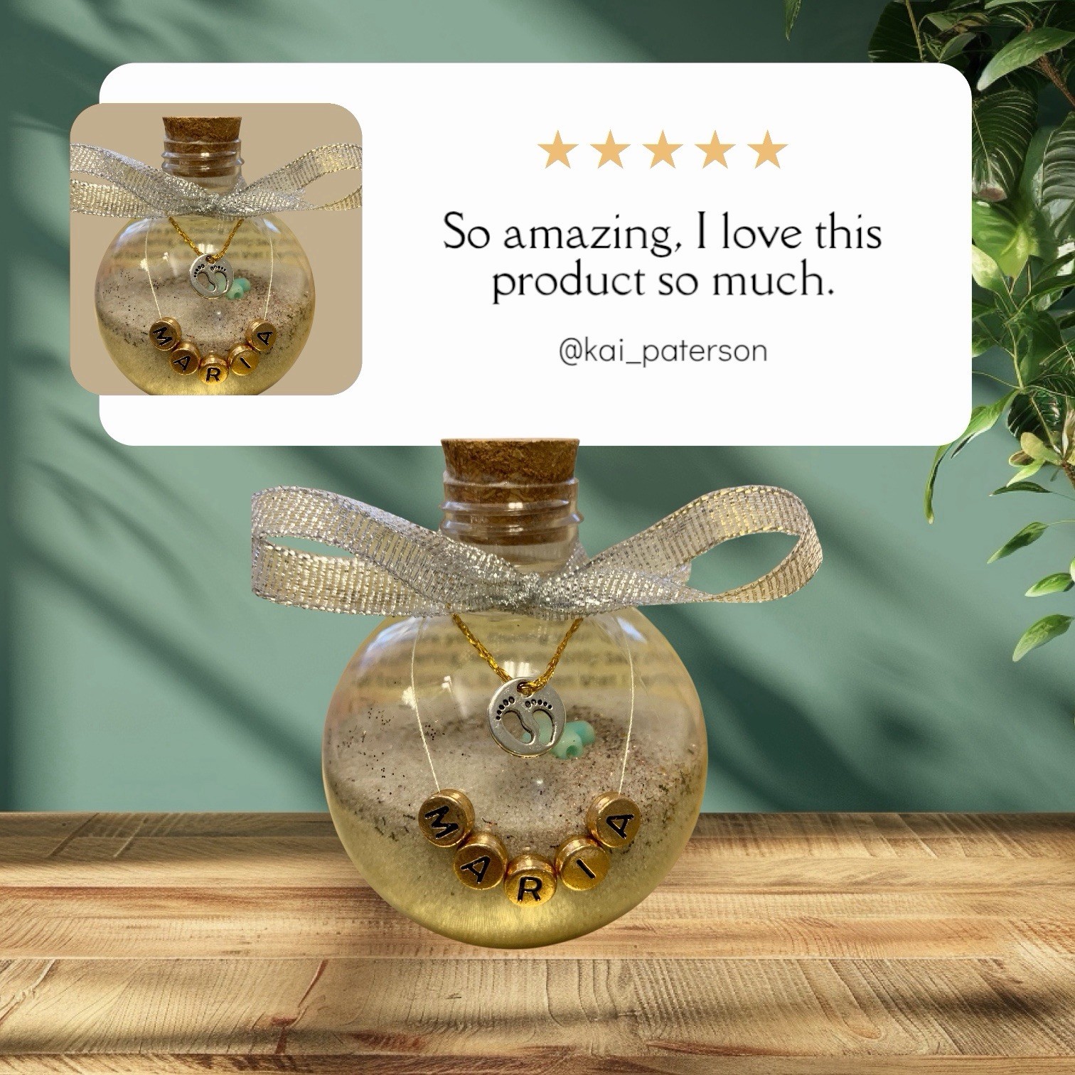 Footprints In The Sand Jesús Decorative Handmade Bottle Personalized Handcrafted