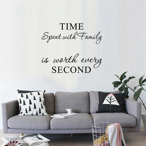 2 PCS Wall Sticker Time Spent With Family is Worth Every Second Vinyl Home Decor