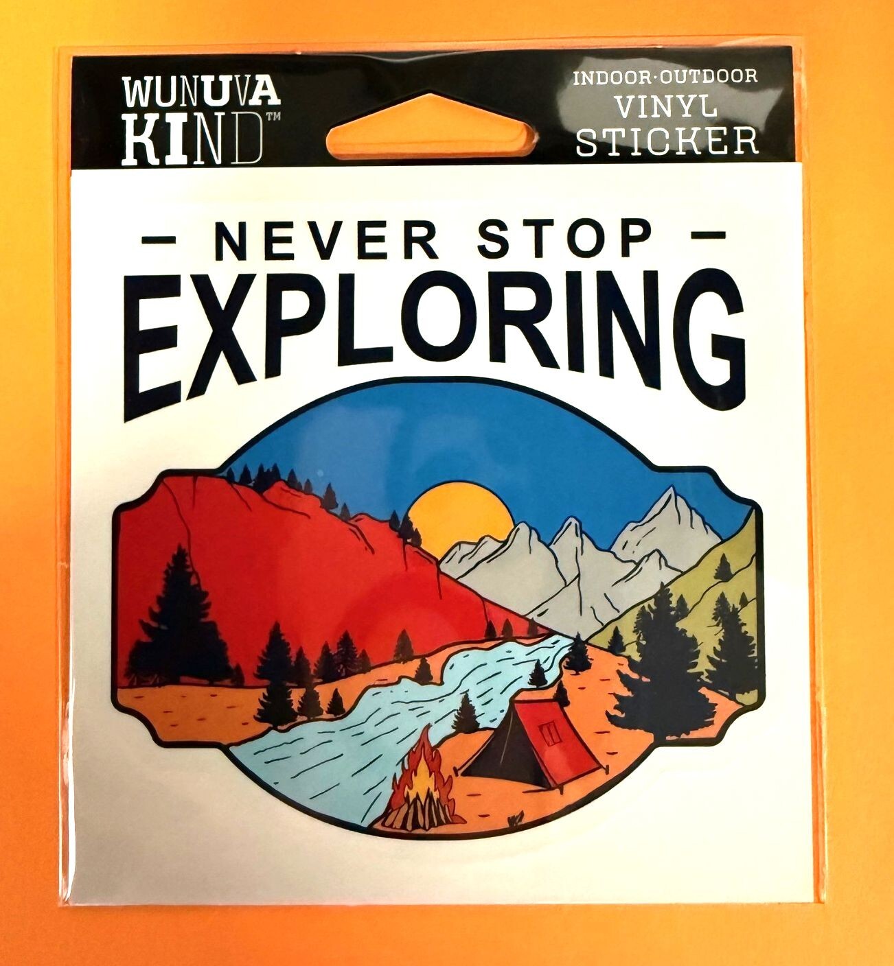 NEVER STOP EXPLORING HIKING OUTDOORS 4" VINYL DECAL STICKER FREE SHIP