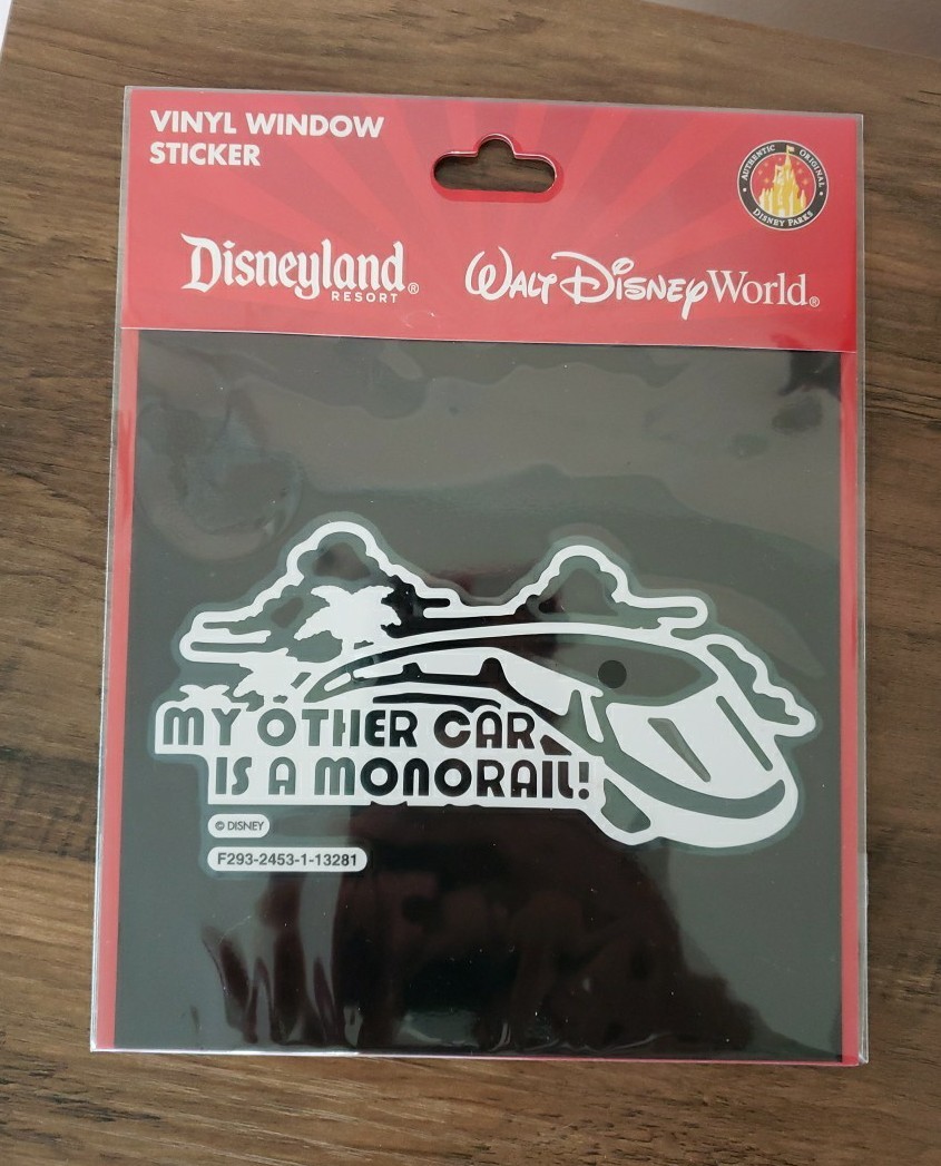MY OTHER CAR IS A MONORAIL Walt Disney World Disneyland Window Sticker Monorail