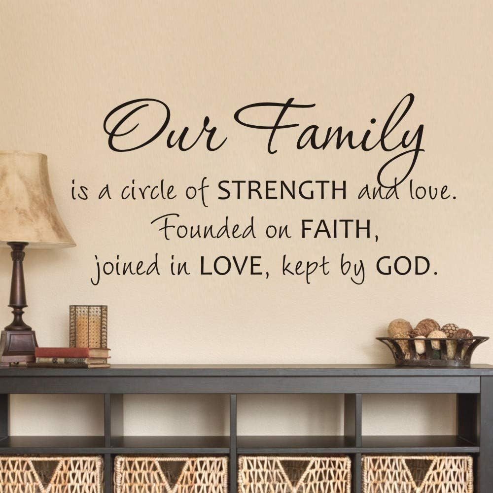Wall Vinyl Decals Quotes Inspirational Sticker Living Room Decor,Our Family Is a