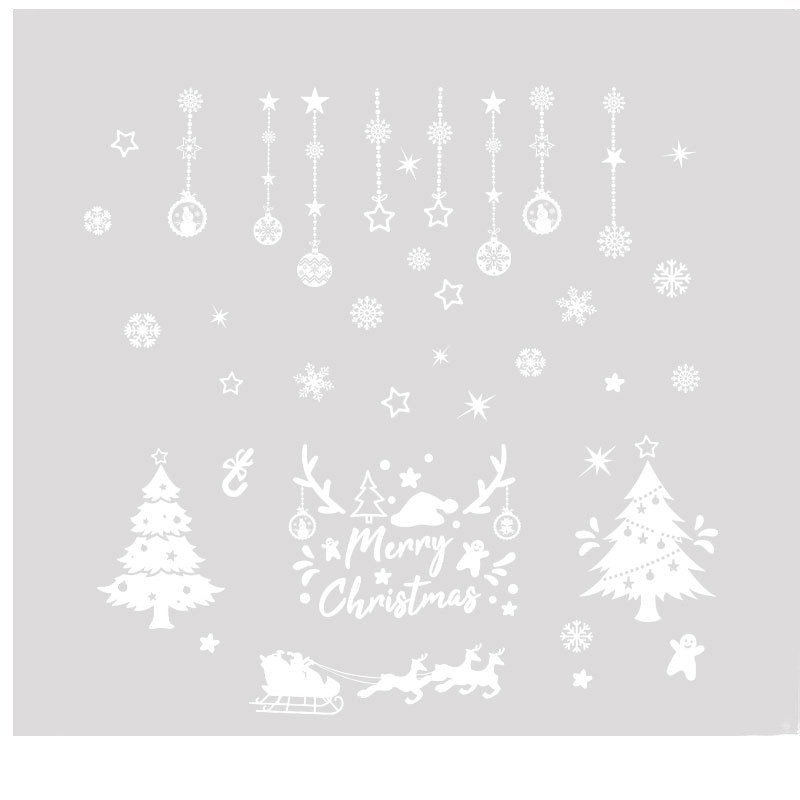 Reusable Holiday Window Clings 4PCS Snowflake Reindeer Tree 7.87×11.81in PVC