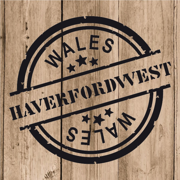 Haverfordwest Sticker Vinyl 10 cm / 4" Decal Stamp Haverfordwest Wales Car Wall