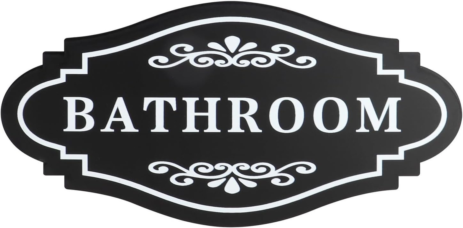Bathroom Sign Sticker for Business and Home,Self-Adhesive Cute Bathroom Decor fo