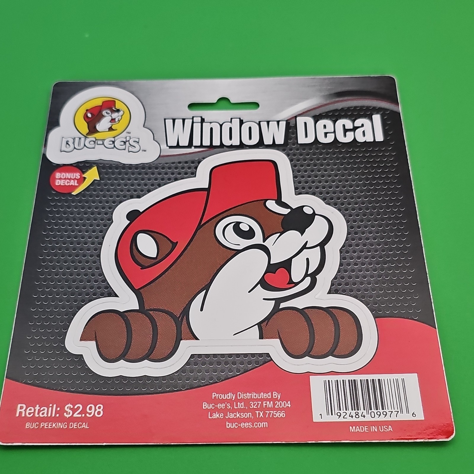 Buc-ee's Bucky the Beaver Window Decal Vinyl Bonus Decal Made in USA