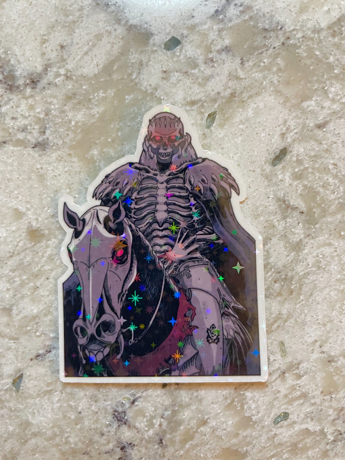 Berserk Skull Knight Sticker l Gloss or Holographic l Waterproof Decal