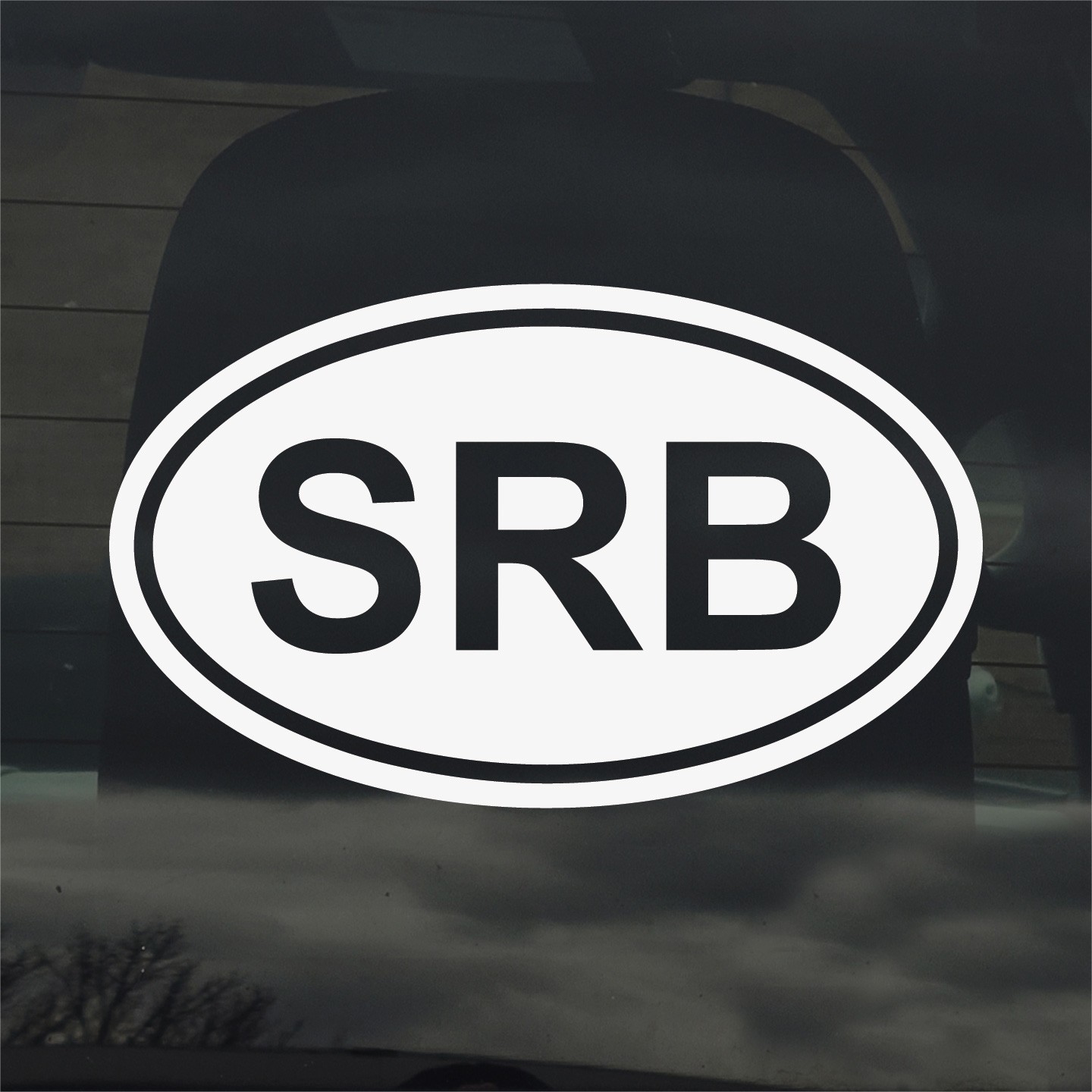 Serbia SRB Oval Country Code Vinyl Decal Sticker for Car Window Laptop & Gifts