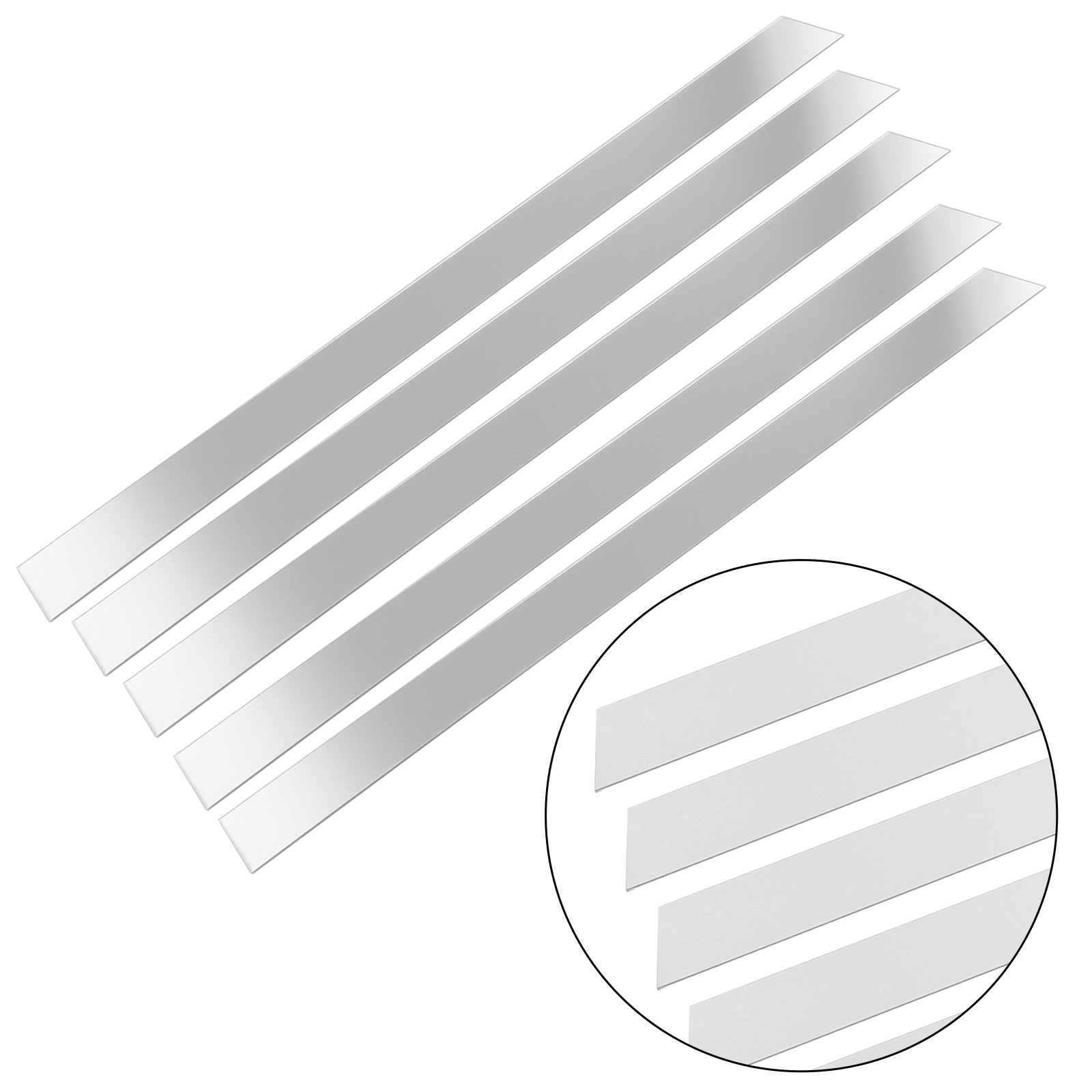 High Quality Wall Sticker Decal Long Strip Mirror 10Pcs 5x50cm Bedroom