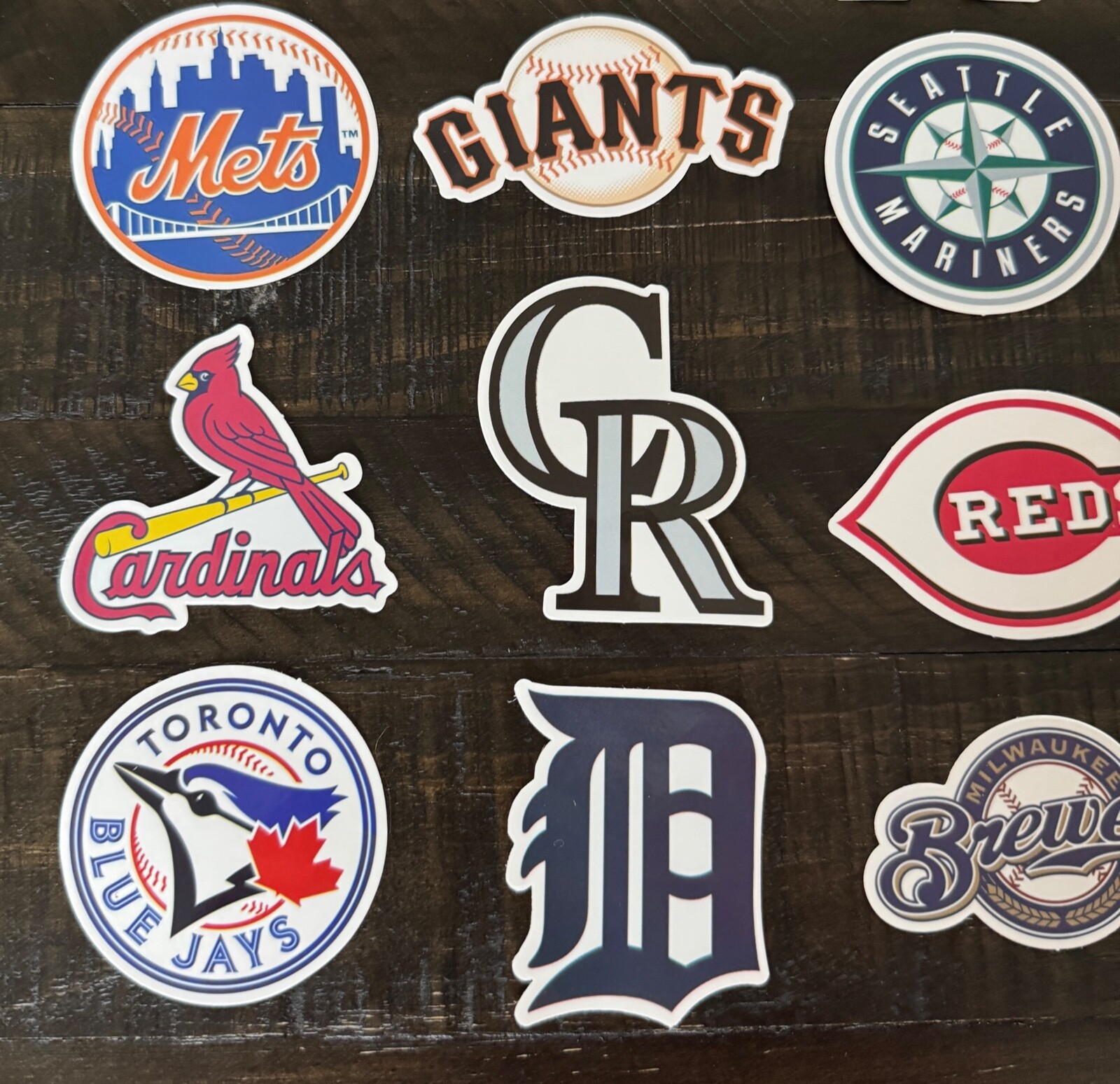 NEW MLB LOGO STICKERS ~ PICK TEAM ~ PLUS TEAM TRADING CARD ~ SHOW YOUR SPIRIT ~