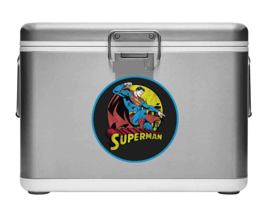 Superman (Vintage) – 4" Vinyl Decal Car Cooler Laptop Truck Smoker Trailer Bar