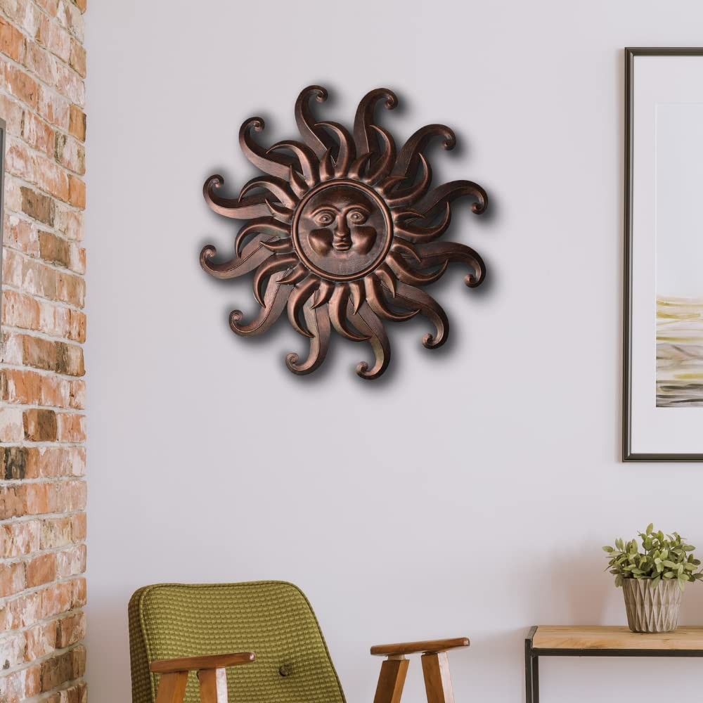 Comfy Hour Metal Wall Art Decor Outdoor Inside with 25.2"L x 25.2"W, Bronze