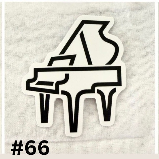 Grand Piano Music Sticker 2 inch Waterproof Vinyl Minimalist Decal No 66