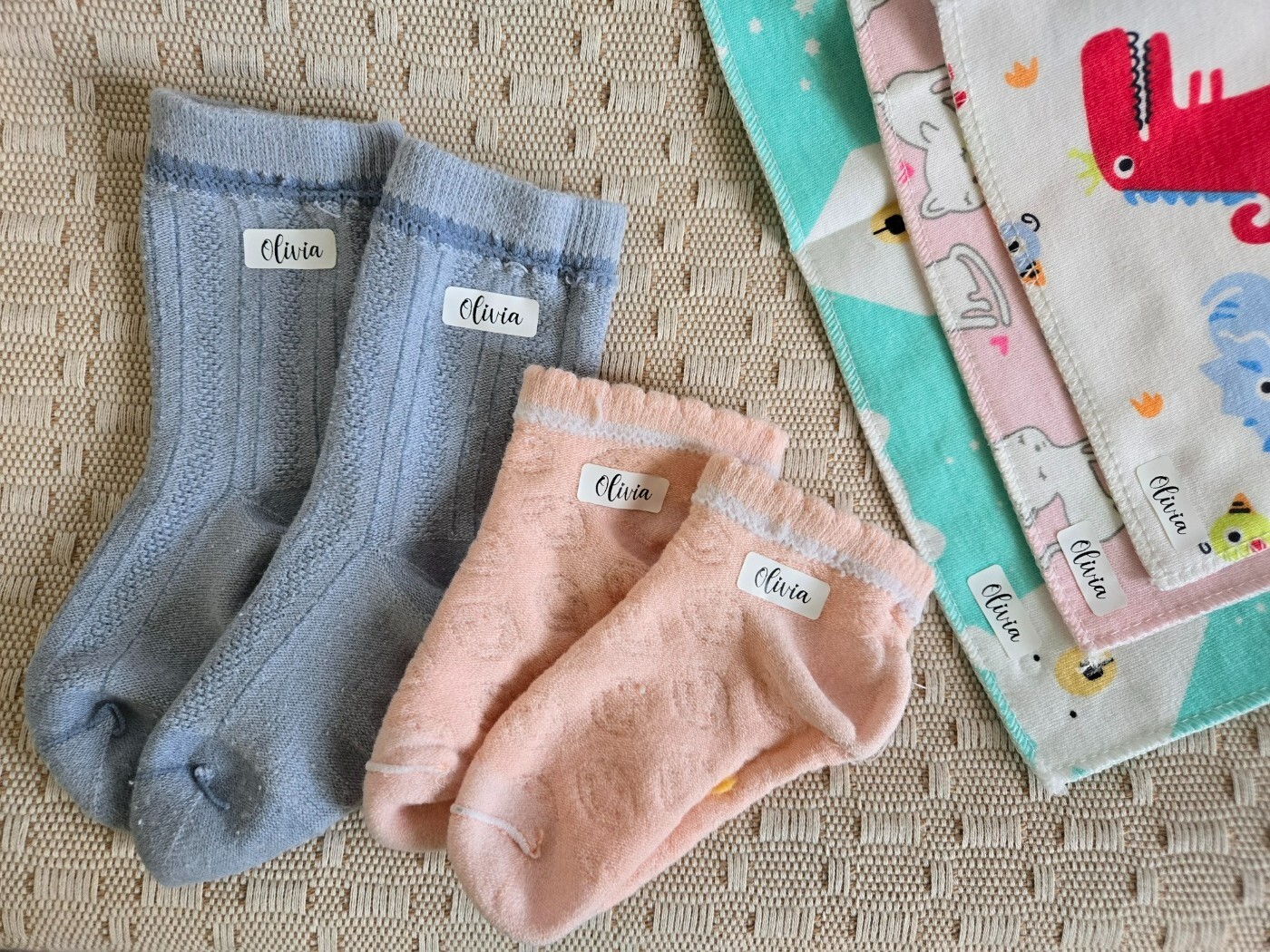 48 Iron on Name Label for Clothing & Fabrics, Small Size, Cloth Labels