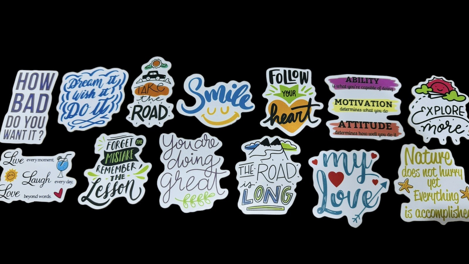 Buy 1, Get 1 Free Motivational / Inspiring Stickers – 50 Total Stickers Included