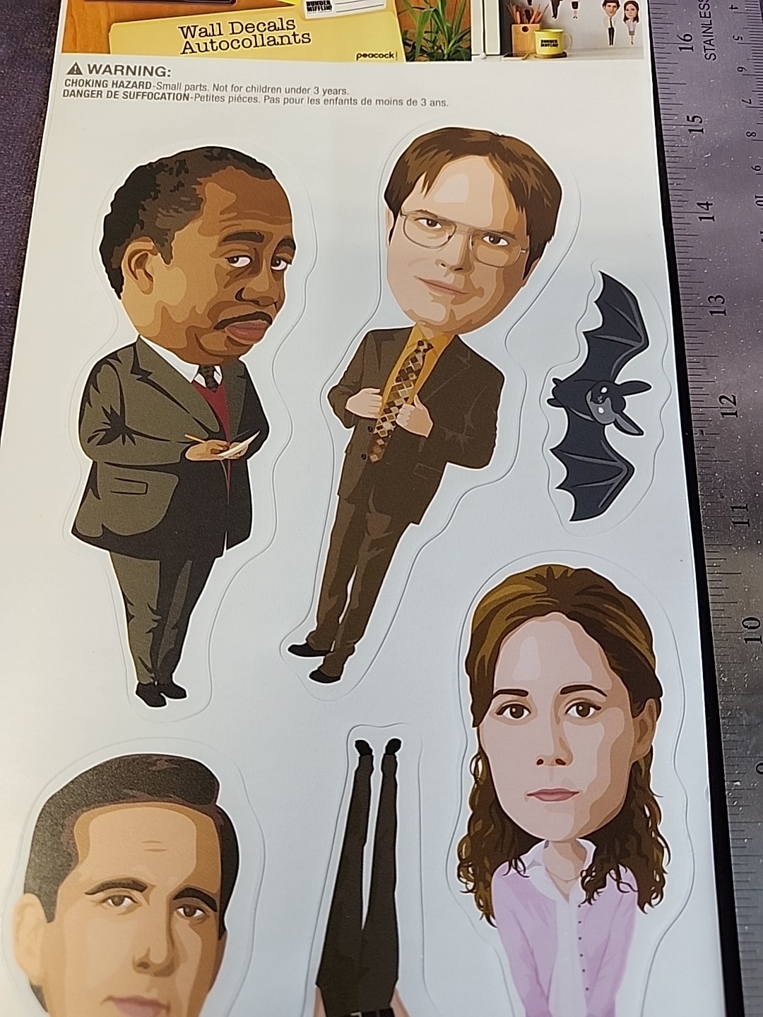 The Office Dunder Mifflin 10 Wall Decals Removable Restick Stickers Lot of 5