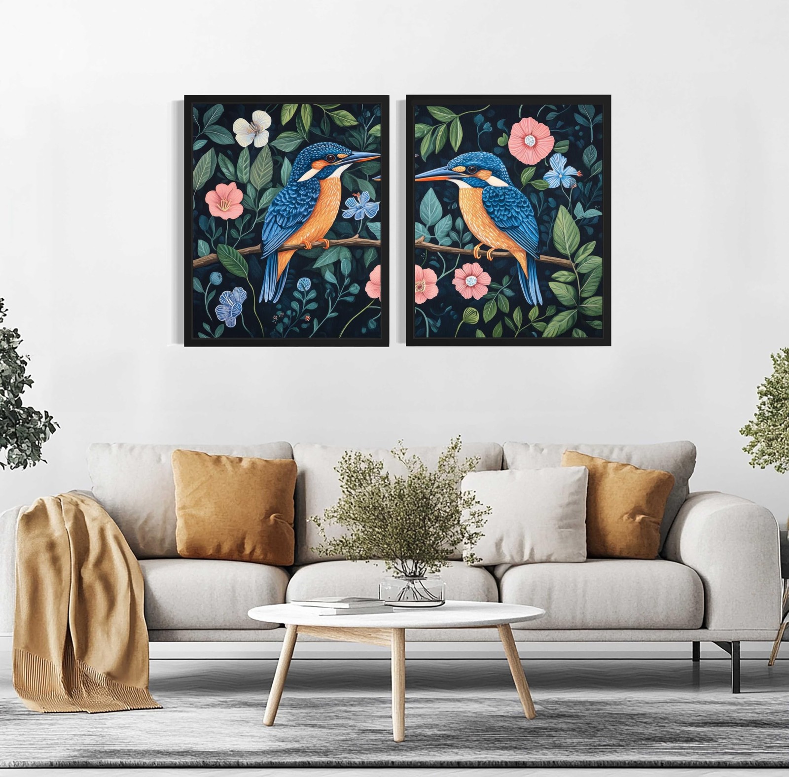 Kingfishers William Morris Wall Art Poster Prints, Vintage Flowers Tapestry, …