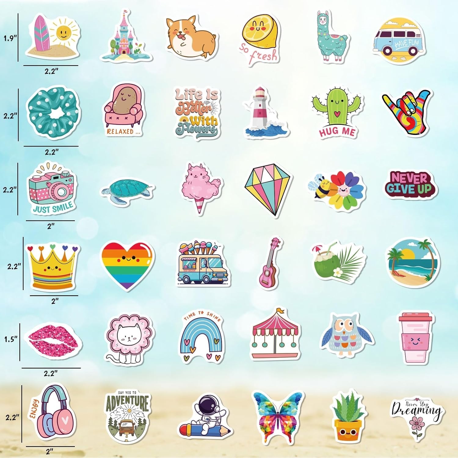 200 PCS Cute Stickers for Kids,Water Bottle Sticker Pack for Teens Girls Boys…