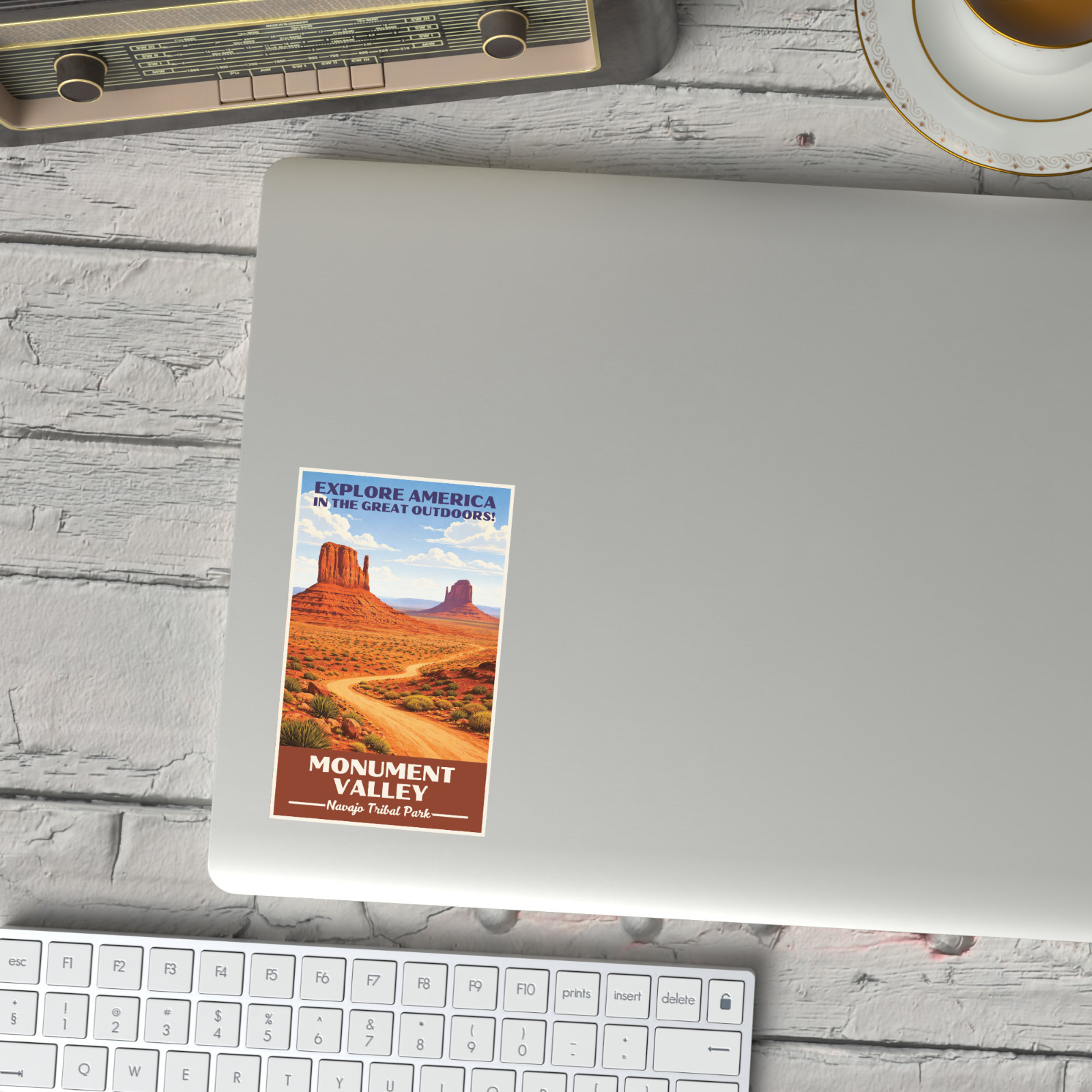 Monument Valley Navajo Tribal Park Sticker WPA Vintage Waterproof Decal Utah