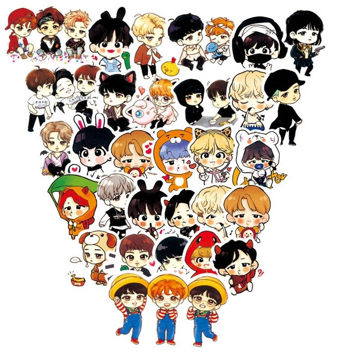 BTS Korean Pop Boy Band Sticker Bombing Stickers – 63 stickers! Ships From US