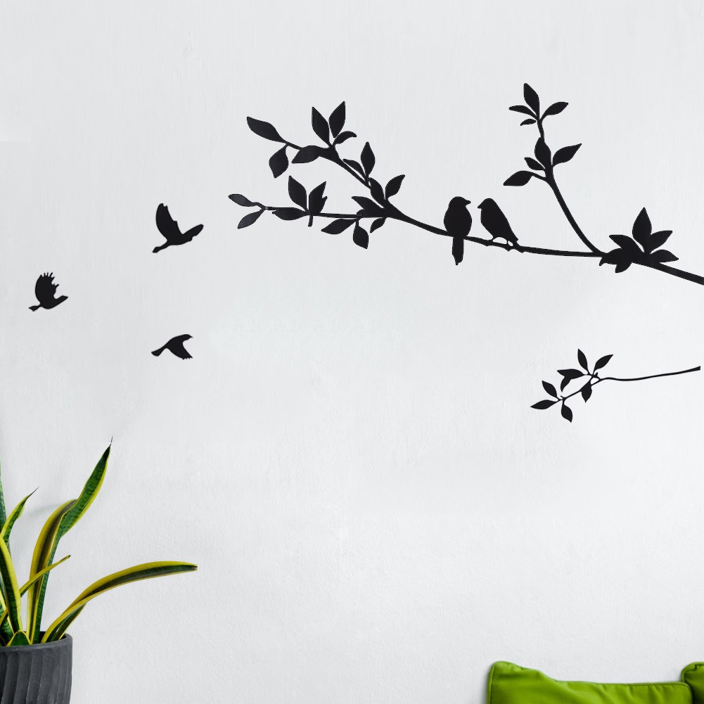 Bedroom Wall Sticker Trendy Black Branch Design For Walls 60cm PVC Premium