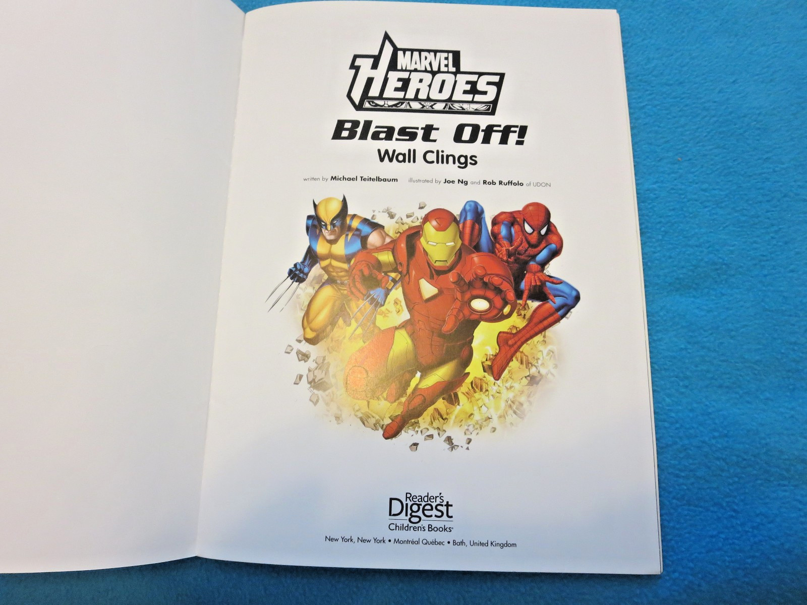 Marvel Heroes Blast Off! Wall Clings Paperback Book