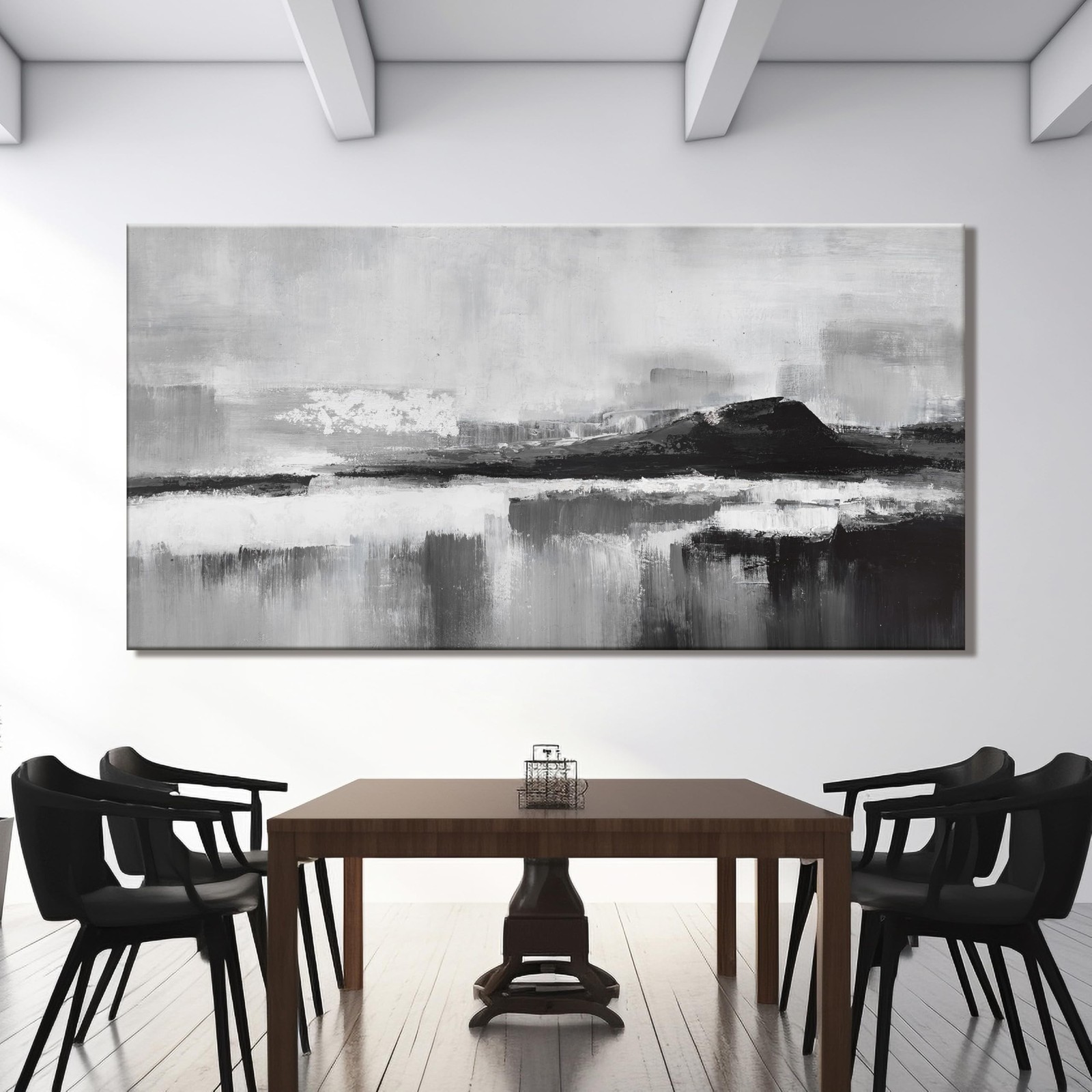 Abstract Wall Art Decor Large Home Decor Wall Art Prints Black and White Wall…