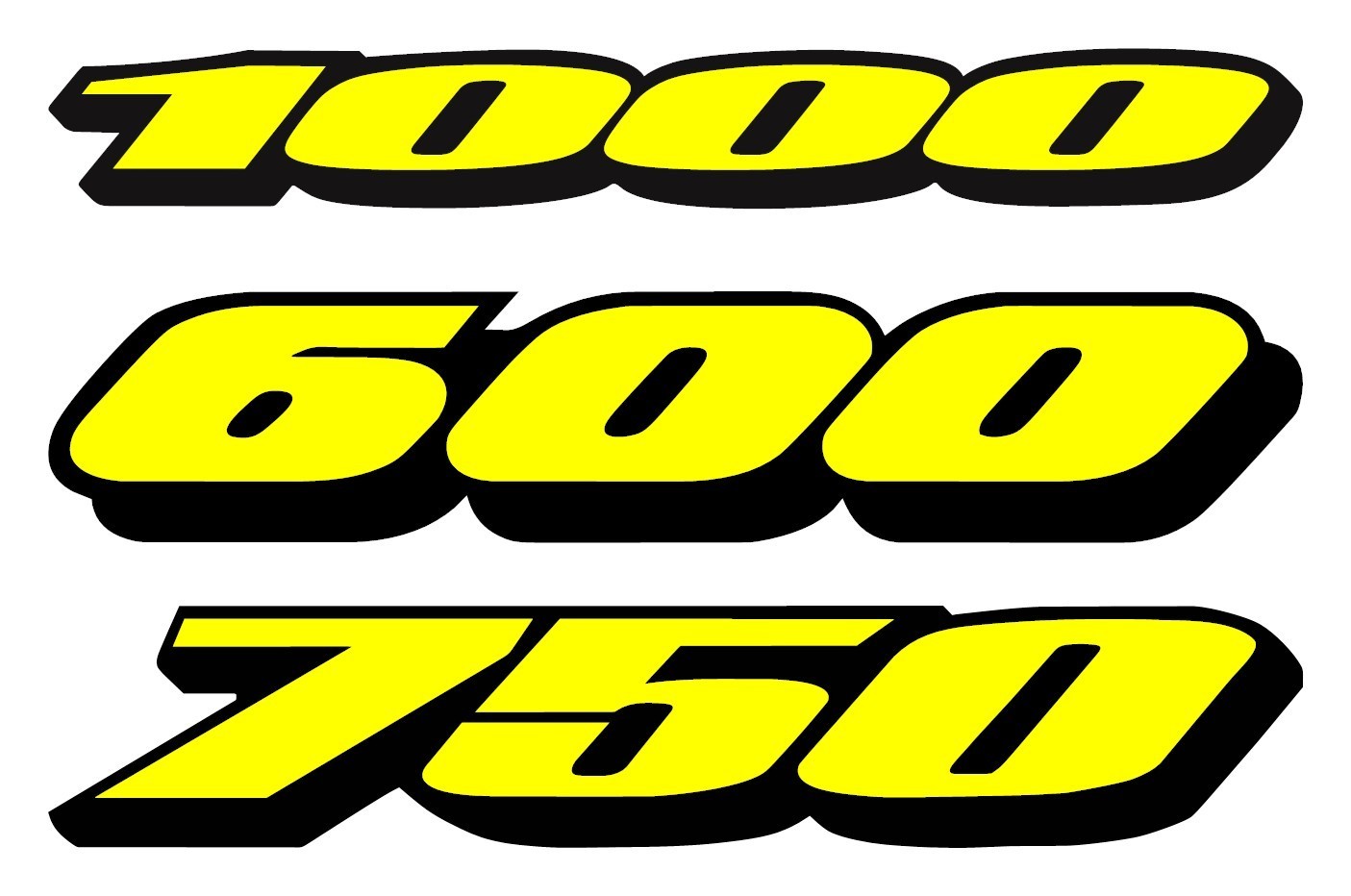 Suzuki GSXR 10 Piece Set Vinyl Decal Sticker 600 750 1000 Multiple Colors