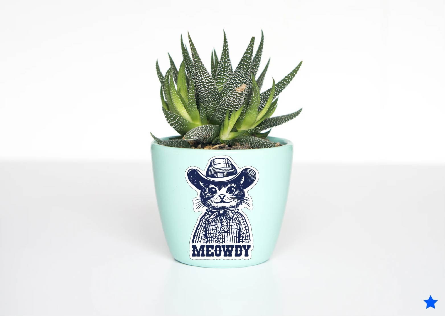 Meowdy Cat Decal Sticker Cowboy Hat Western Country Vibes Kitty Decor Pardner