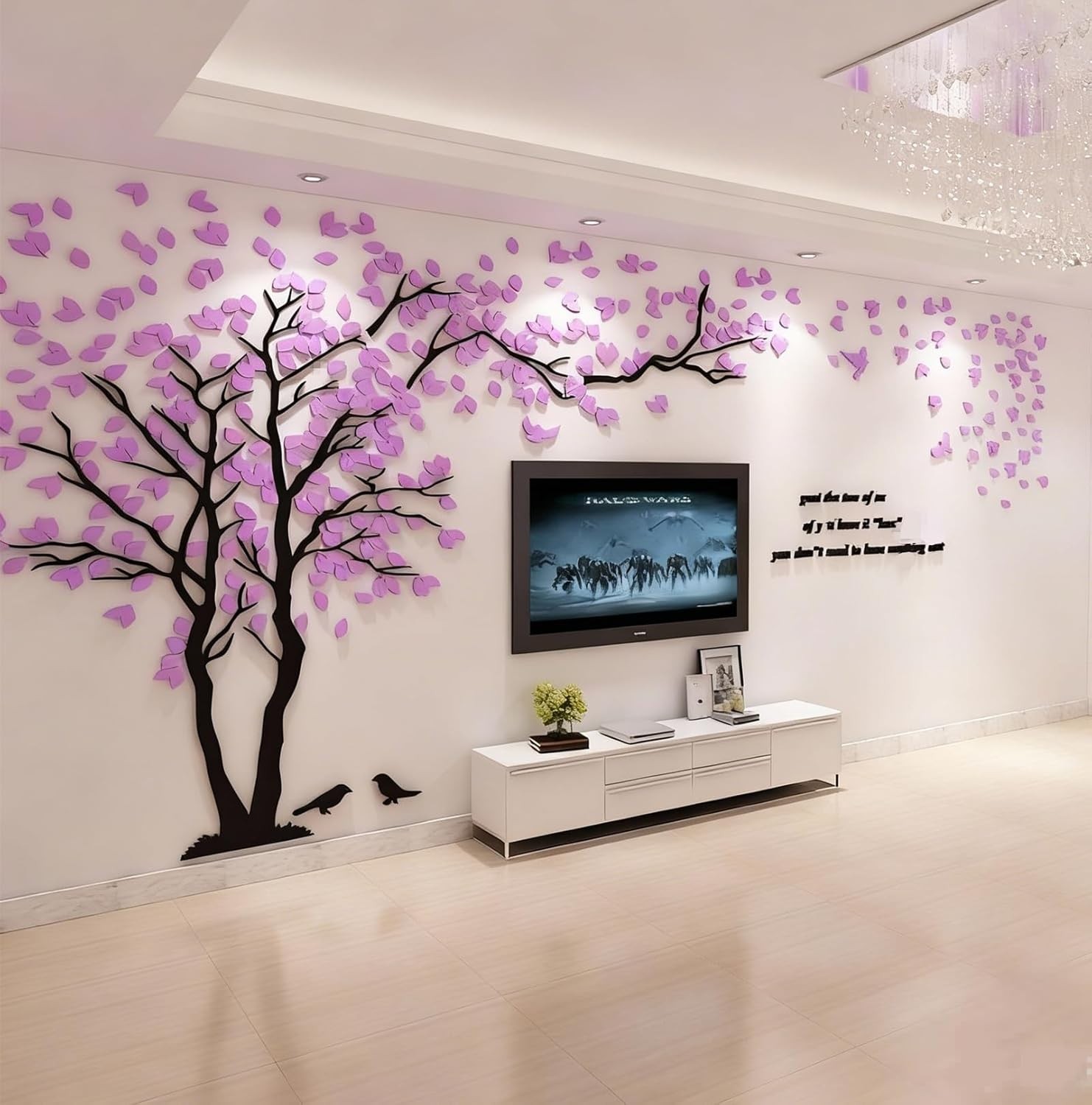 Elegant 3D Tree Wall Art – DIY Acrylic Family Tree Decal 98"x51" Waterproof
