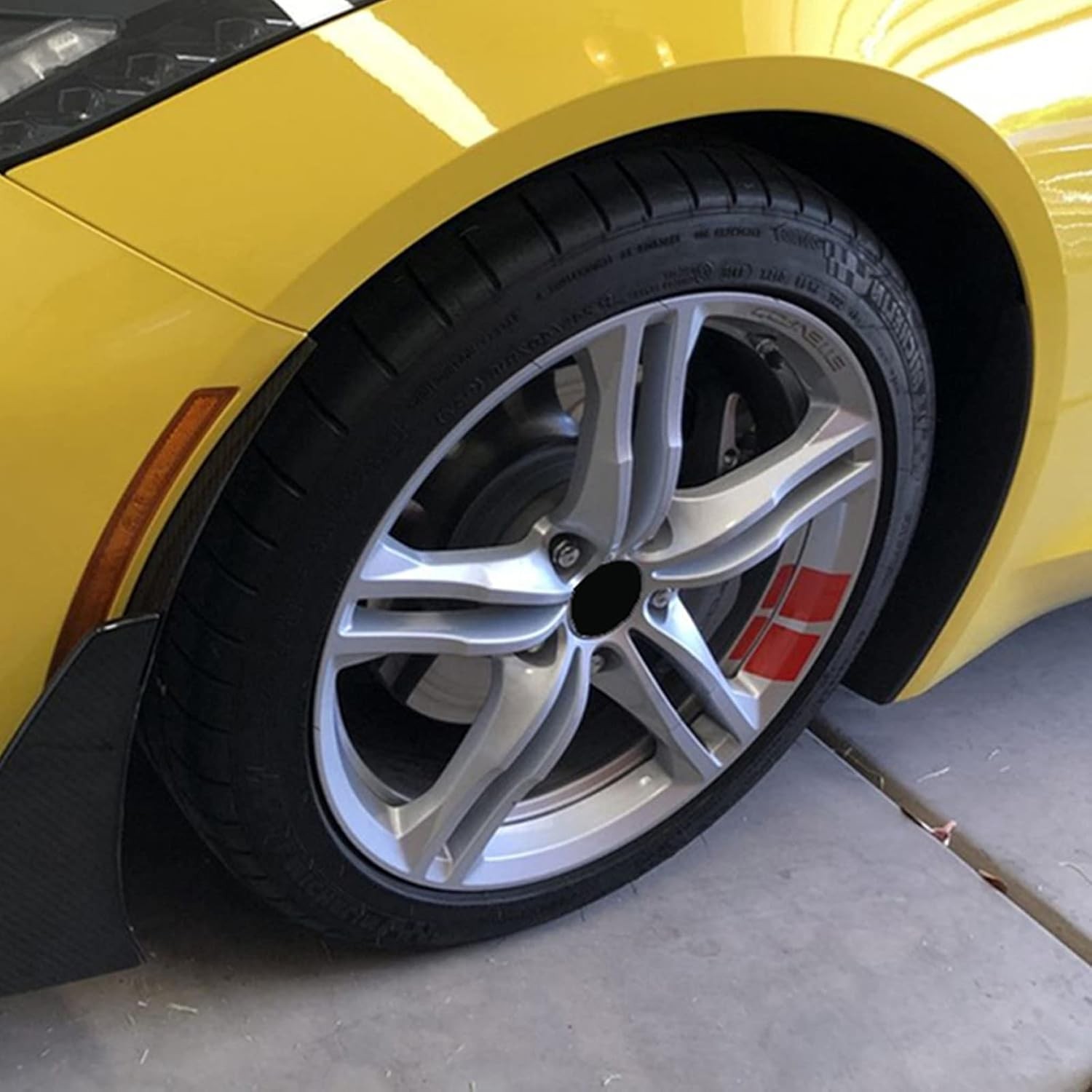 18-21 Inch Reflective Hash Stripe Wheel Decals Kit 6Pcs Inch Wheel Stickers Set