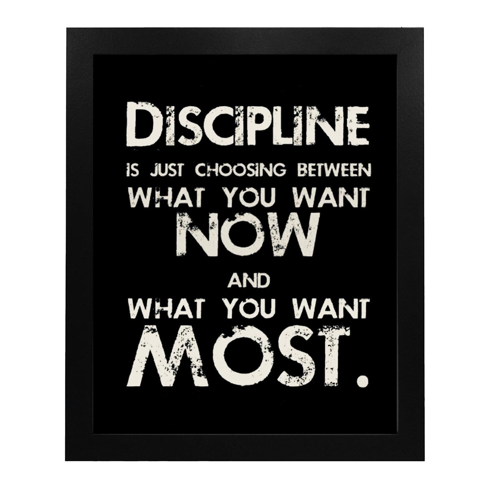 Discipline Motivational Wall Art Print – Motivational Wall Decor for Home, Of…